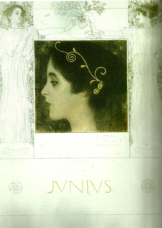 Gustav Klimt junius, oil painting image